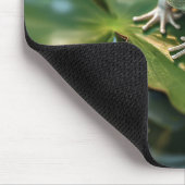 Happy Green Frog on Lily Pad in Pond Mousepad (Ecke)