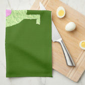 Happy Green Grape Kitchen Handtuch (Viertel Falte)