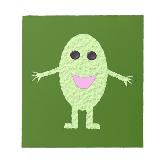 Happy Green Grape Notepad Notizblock (Vorderseite)