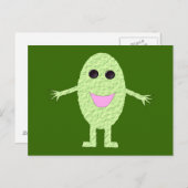 Happy Green Grape Postcard Postkarte (Vorne/Hinten)