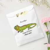 Happy Green iguana Cartoon Illustration Geschenktütchen (Versiegelt)