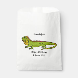 Happy Green iguana Cartoon Illustration Geschenktütchen