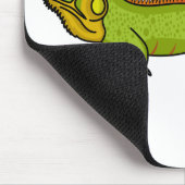 Happy Green iguana Cartoon Illustration Mousepad (Ecke)