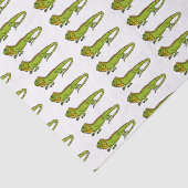 Happy Green iguana Cartoon Illustration Seidenpapier (Ausschnitt)