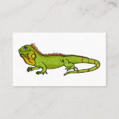 Happy Green iguana Cartoon Illustration Visitenkarte (Rückseite)