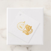 Happy Green Jack o Lantern Black Cat Geschenkanhänger (Mit Box)