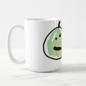 Happy Green Jack o Lantern Black Cat  Kaffeetasse (Links)