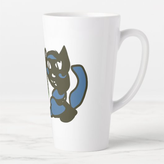 Happy Green Jack o Lantern Black Cat  Milchtasse (Rechts)