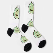 Happy Green Jack o Lantern Black Cat Socken (Rechts)