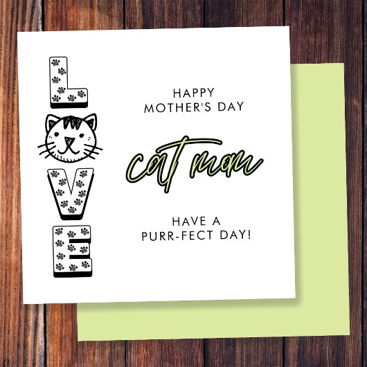 Happy Green Mother Day from the Cat Purfect Karte