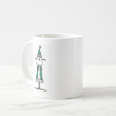 Happy Green Santa Kaffeetasse (Vorderseite Links)