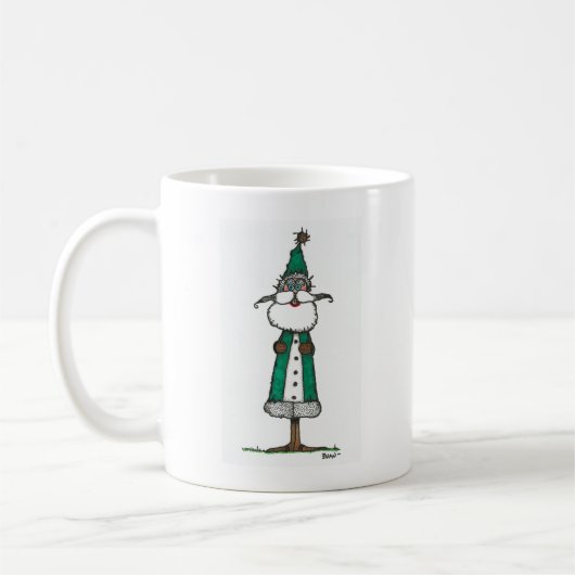 Happy Green Santa Kaffeetasse (Links)