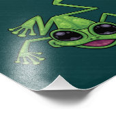 Happy Green Tree Frog Fotodruck (Ecke)