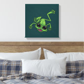 Happy Green Tree Frog Leinwanddruck (Insitu (Schlafzimmer))