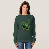 Happy Green Tree Frog Sweatshirt (Vorne ganz)