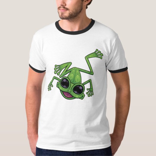 Happy Green Tree Frog T-Shirt (Vorderseite)