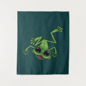 Happy Green Tree Frog Wandteppich (Vorderseite)