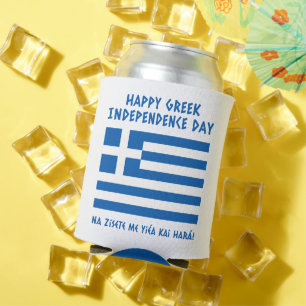Happy Griechische Unabhängigkeitstag Griechische F Dosenkühler