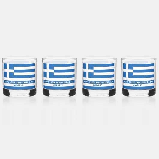 Happy Griechische Unabhängigkeitstag Griechische F Whiskyglas (Hinten)