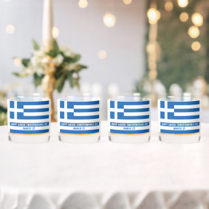 Happy Griechische Unabhängigkeitstag Griechische F Whiskyglas