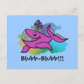 Happy Grinning Whale Postkarte (Vorderseite)
