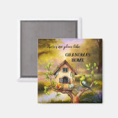 Happy Großmutter's Zuhause Magnet (Vorderseite/Rückseite)