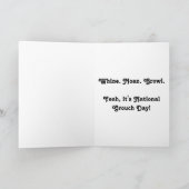 Happy Grouch Day Black störte Katze Grußkarte Karte (Innenseite)