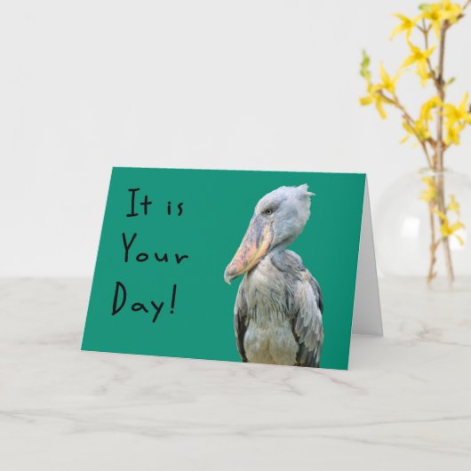 Happy Grouch Day Card mit Grouchy Bird Karte (Gelbe Blume)