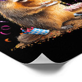 Happy Groundhog Day 12 Feb Ground Hog With Birthda Poster (Ecke)