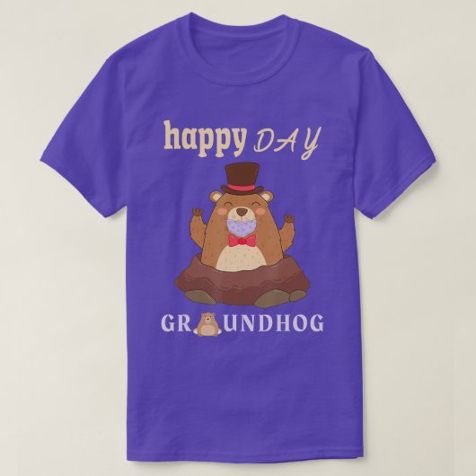 Happy Groundhog Day 2021 Gesichtsmaske Funny Gesch T-Shirt (Design vorne)