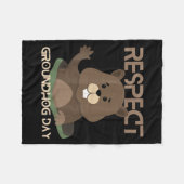 Happy Groundhog Day 2023 Lovers Costume Funny Grou Fleecedecke (Vorderseite (Horizontal))