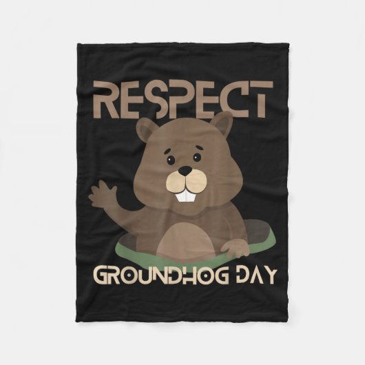 Happy Groundhog Day 2023 Lovers Costume Funny Grou Fleecedecke (Vorderseite)