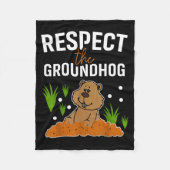 Happy Groundhog Day 2024 Family Funny Tees Fleecedecke (Vorderseite)