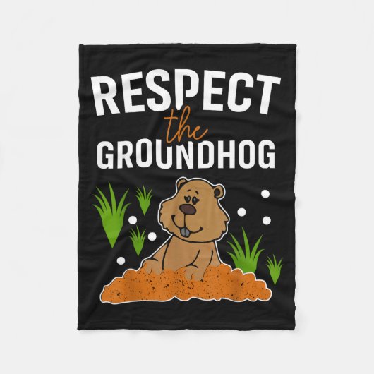 Happy Groundhog Day 2024 Family Funny Tees  Fleecedecke (Vorderseite)