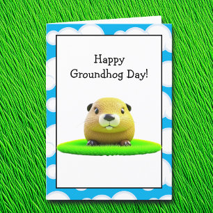 Happy Groundhog Day 2. Februar Karte