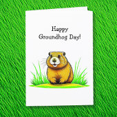 Happy Groundhog Day | 2. Februar Karte