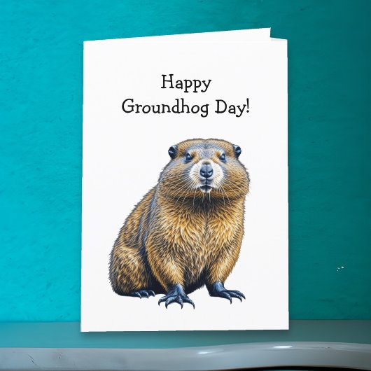 Happy Groundhog Day | 2. Februar Karte
