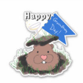 Happy Groundhog Day Aufkleber (Vorderseite)