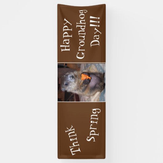 Happy Groundhog Day Banner (Vertikal)