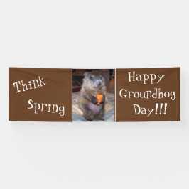Happy Groundhog Day Banner