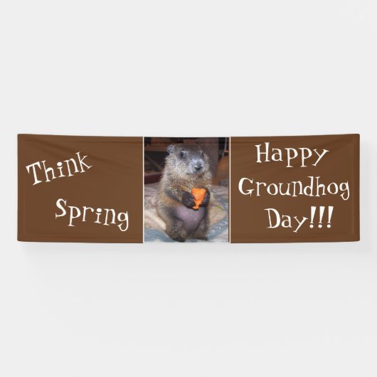 Happy Groundhog Day Banner (Horizontal)