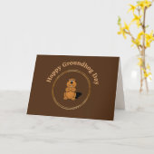 Happy Groundhog Day Card Karte (Gelbe Blume)