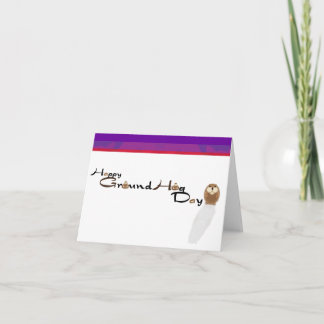 Happy Groundhog Day Card Karte