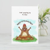 Happy Groundhog Day Card Karte (Stehend Vorderseite)