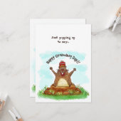 Happy Groundhog Day Card Karte (Vorderseite/Rückseite Beispiel)