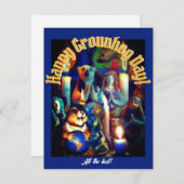 Happy Groundhog Day Feiertagskarte (Vorne/Hinten)