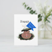 Happy Groundhog Day Feiertagspostkarte (Stehend Vorderseite)