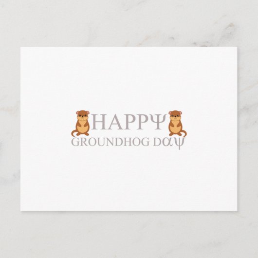 Happy Groundhog Day Feiertagspostkarte (Vorderseite)