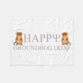 Happy Groundhog Day Fleecedecke (Vorderseite (Horizontal))