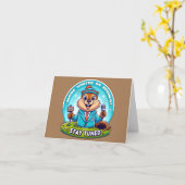 Happy Groundhog Day : Frühjahr- oder Winterbericht Karte (Gelbe Blume)